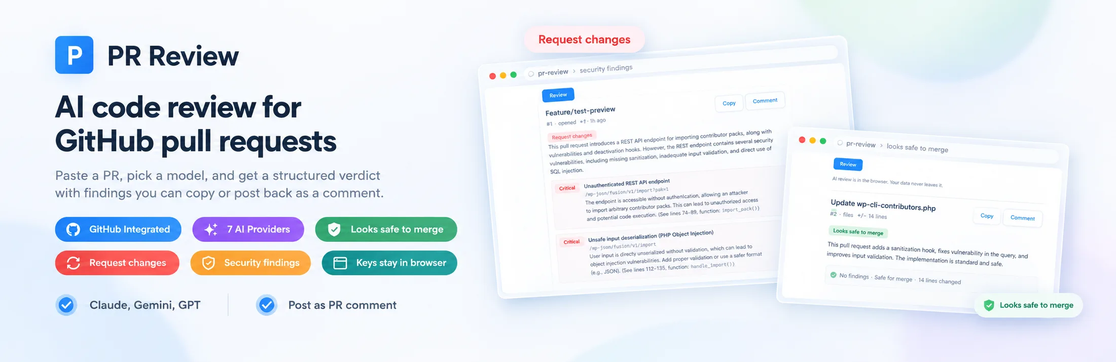 PR Review — AI Pull Request Reviewer